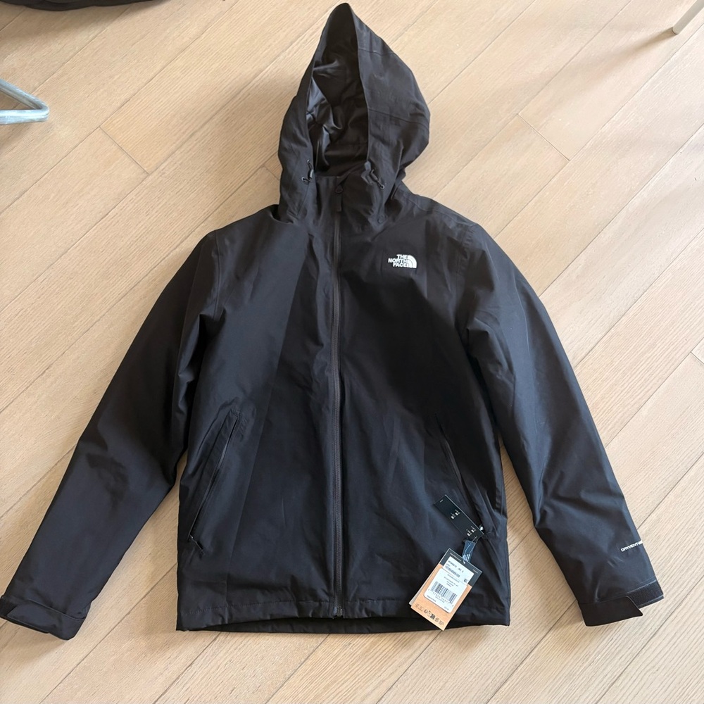 The North Face Men's black Hooded Raincoat